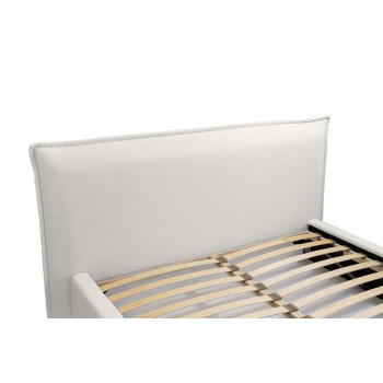 Łóżko tapicerowane LEIRA z pojemnikiem na pościel