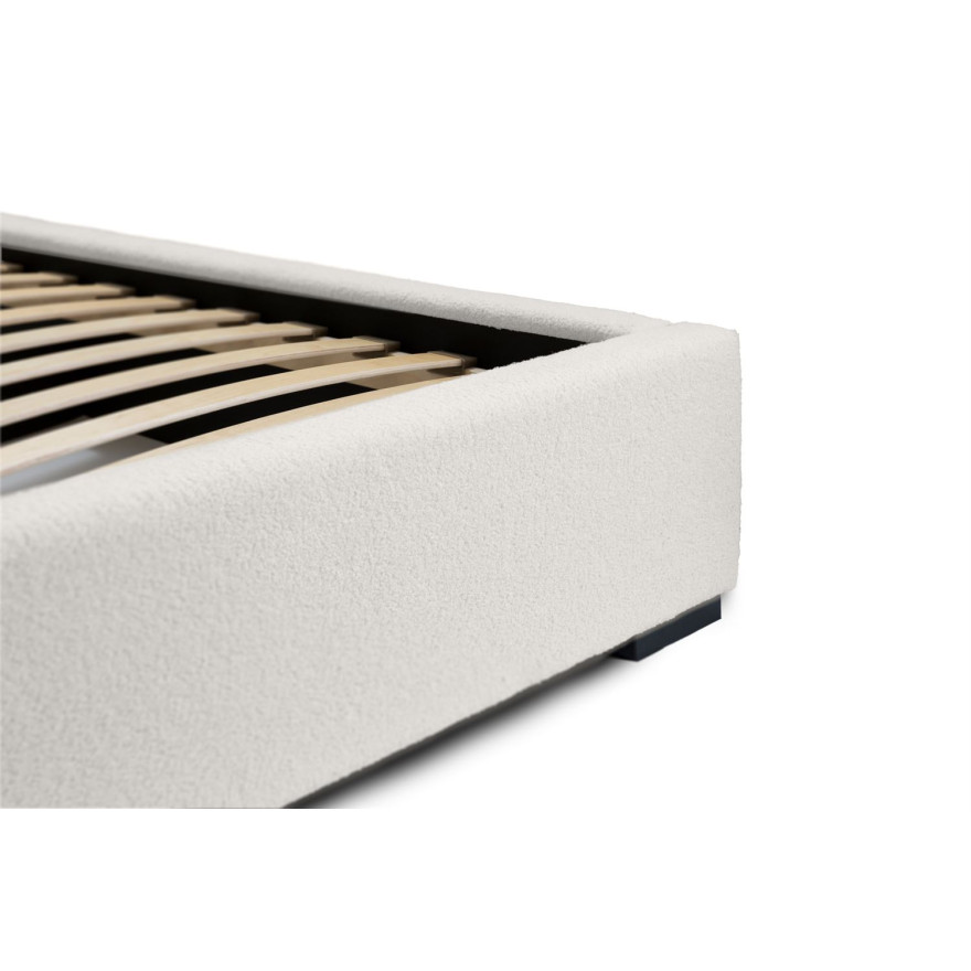 Łóżko tapicerowane LEIRA z pojemnikiem na pościel