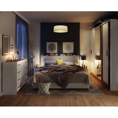 Komoda DENTRO DT-04 biały/dąb stirling Komoda DENTRO DT-04 biały/dąb stirling