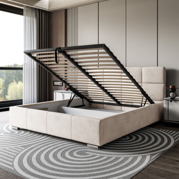 Łóżko tapicerowane SARA z wysokim zagłówkiem