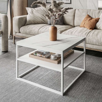 Ława NOVA z półką marmur levanto