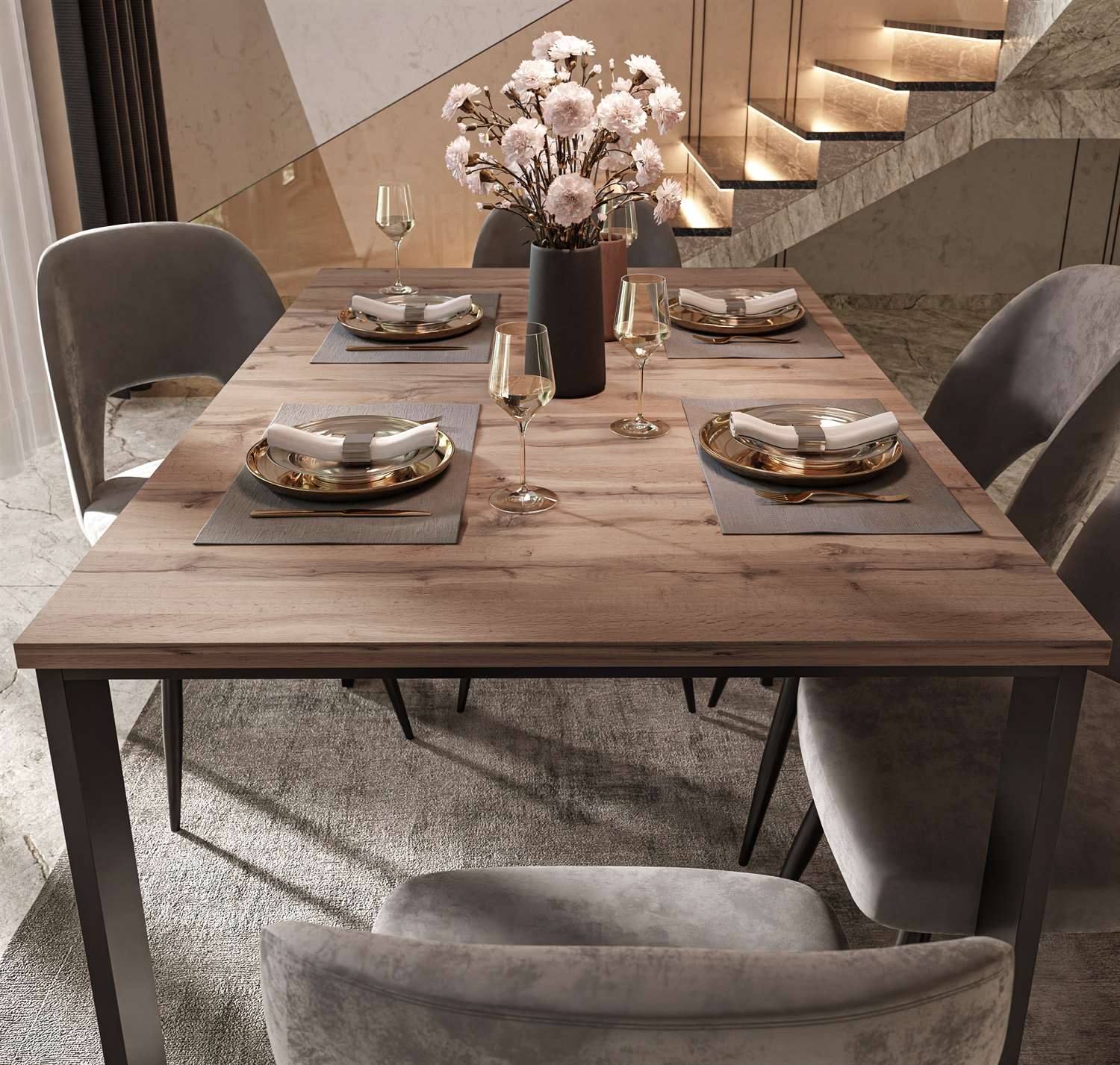 Stół rozkładany ART LOFT 125-292 cm