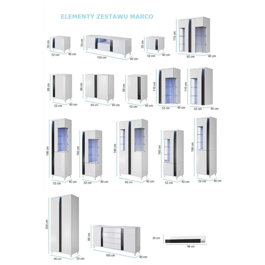 Witryna MARCO 50/200 - wysoki połysk