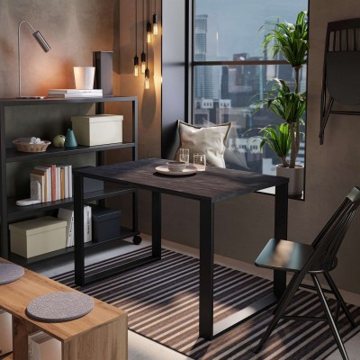 Stół nierozkładany ART SLIM 110 cm ciemny beton