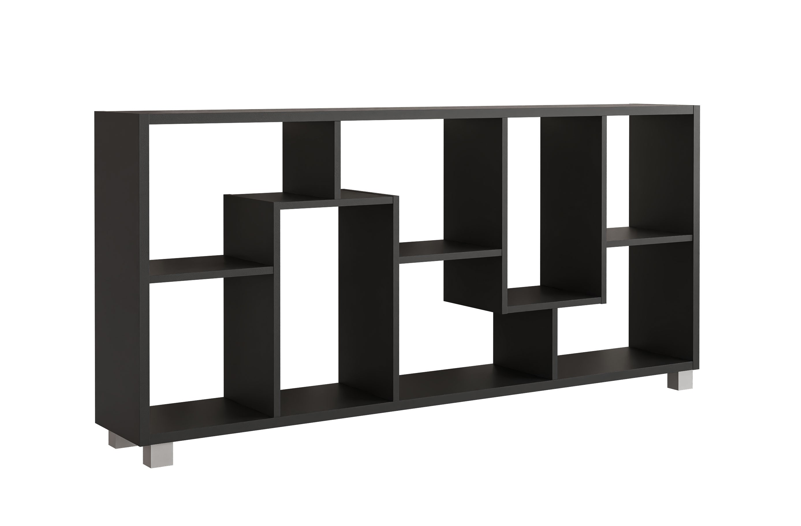 Regał stojący ZICK ZACK biały czarny mat