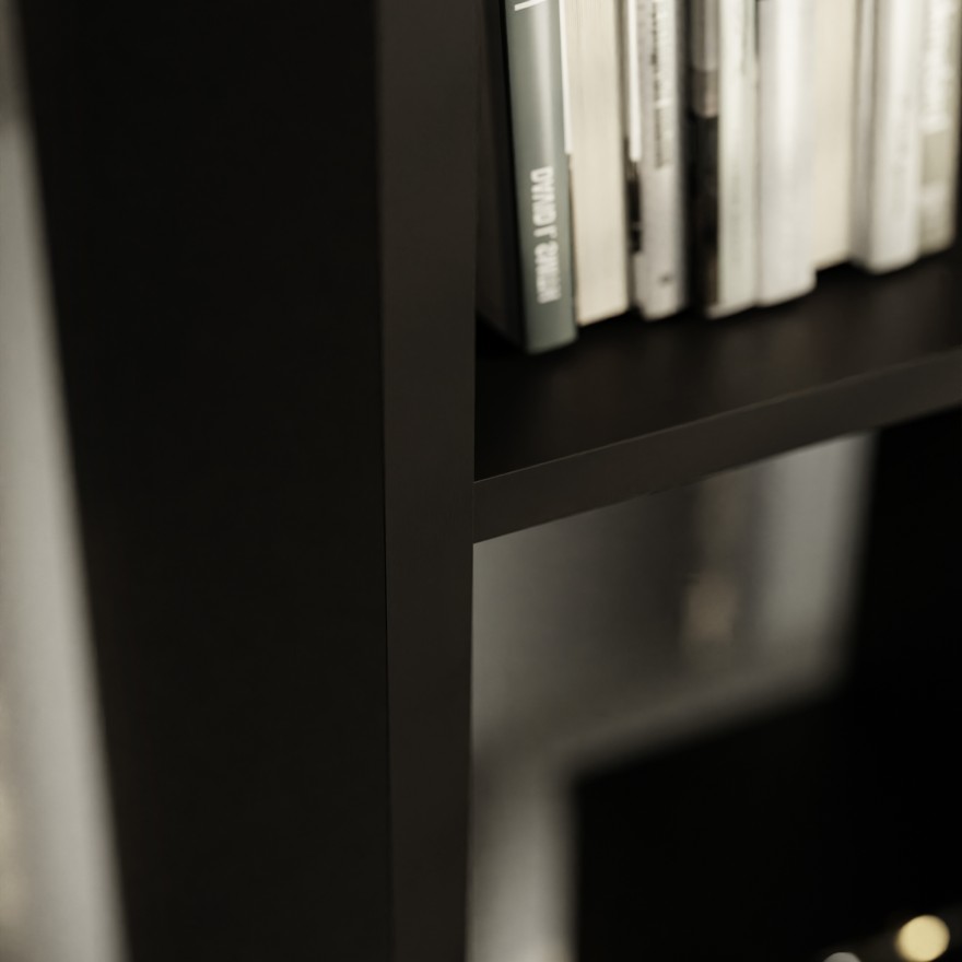 Regał stojący ZICK ZACK biały czarny mat