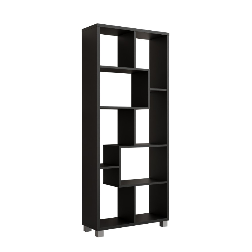 Regał stojący ZICK ZACK biały czarny mat