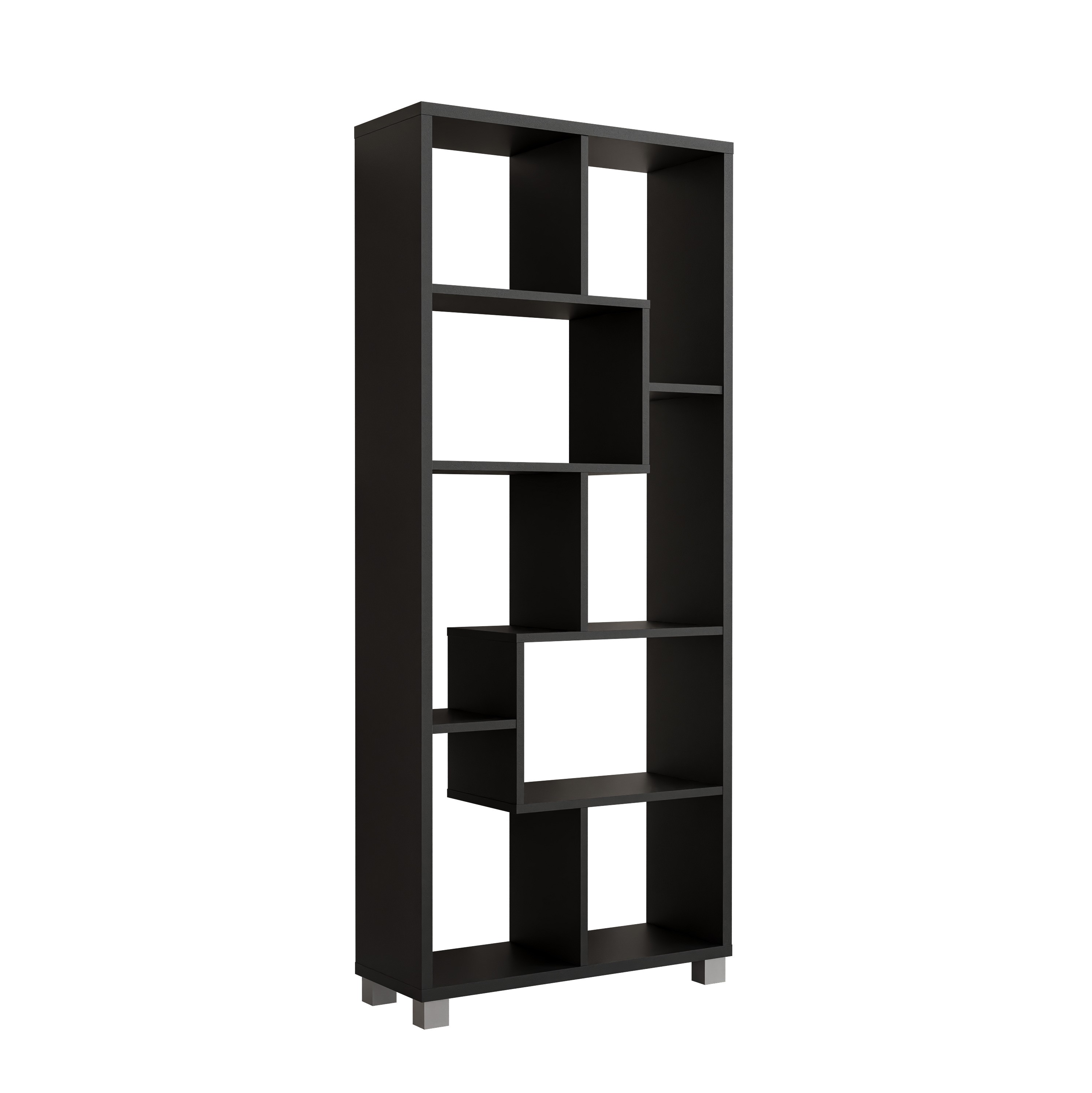 Regał stojący ZICK ZACK biały czarny mat