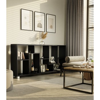 Regał stojący ZICK ZACK czarny mat