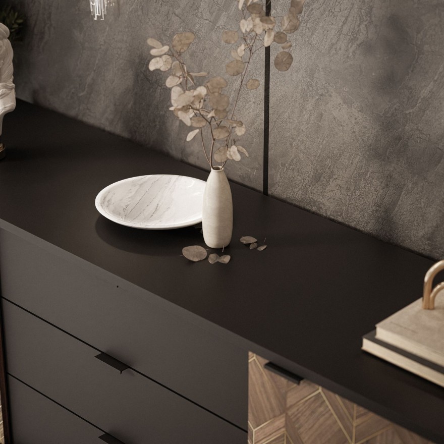 Komoda dwudrzwiowa LIAM z szufladami