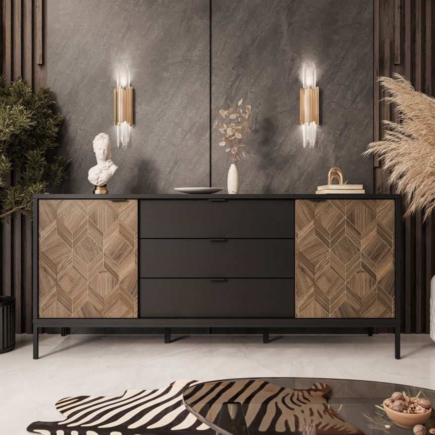 Komoda dwudrzwiowa LIAM z szufladami