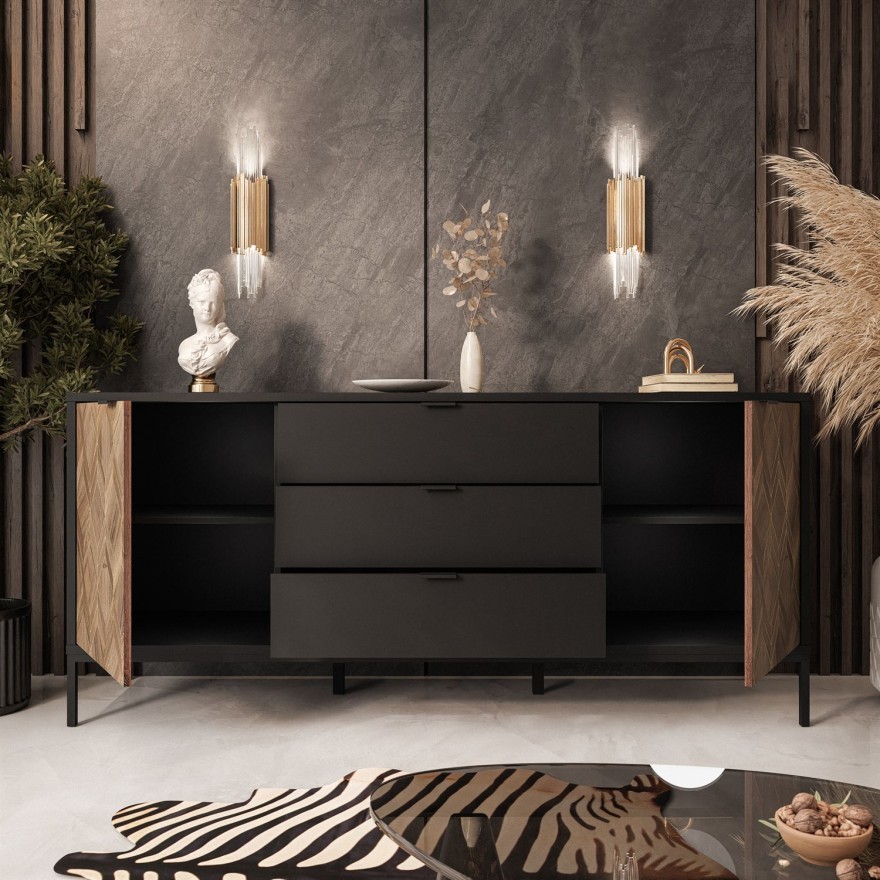 Komoda dwudrzwiowa LIAM z szufladami