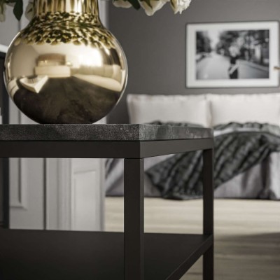 Ława NOVA z półką ciemny beton Ława NOVA z półką ciemny beton