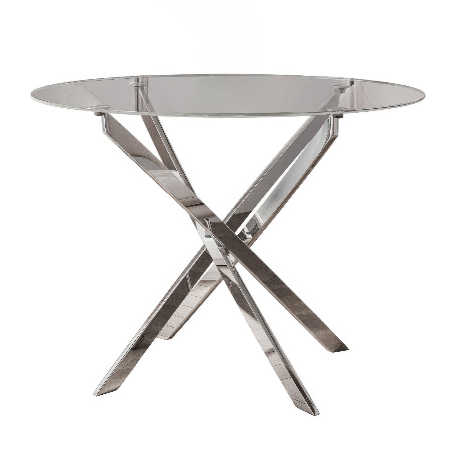 Okrągły stół BEIRA 90 cm szklany blat