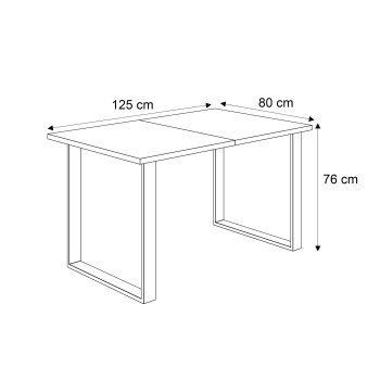 Stół ART 125 cm nierozkładany dąb artisan/stirling/wotan