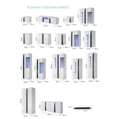 Witryna MARCO 50/200 - wysoki połysk Witryna MARCO 50/200 - wysoki połysk