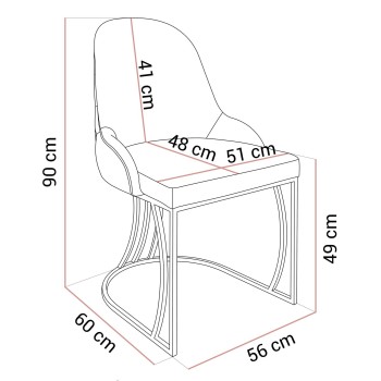 Krzesło tapicerowane SOPHIE PIK złoty chrom