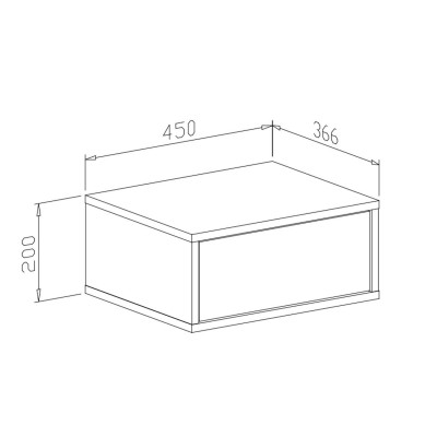 Stolik nocny BLANCO LOFT