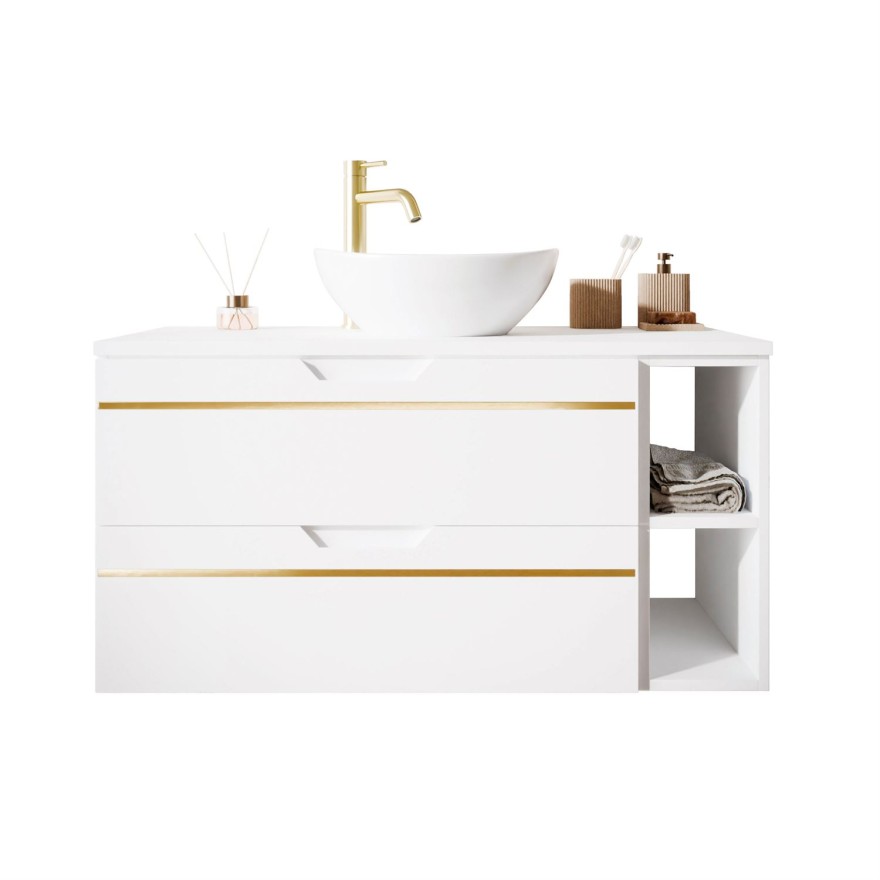 Szafka pod umywalkę OPIUM II 80 cm z regałem