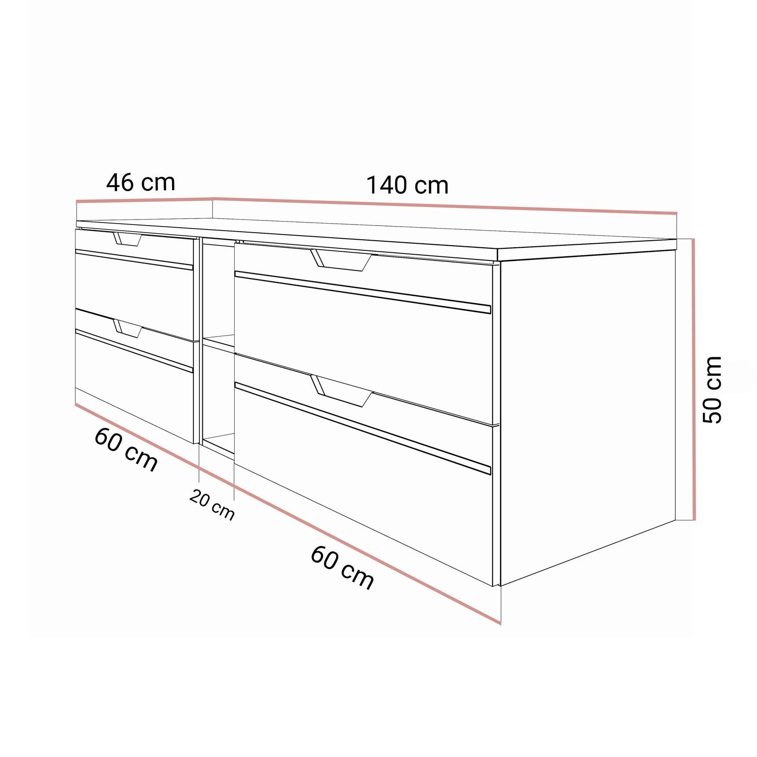 Szafka łazienkowa OPIUM III 140 cm