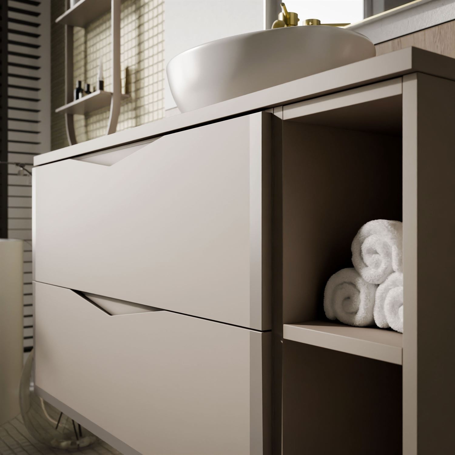 Szafka pod umywalkę MIRA II 80 cm z regałem