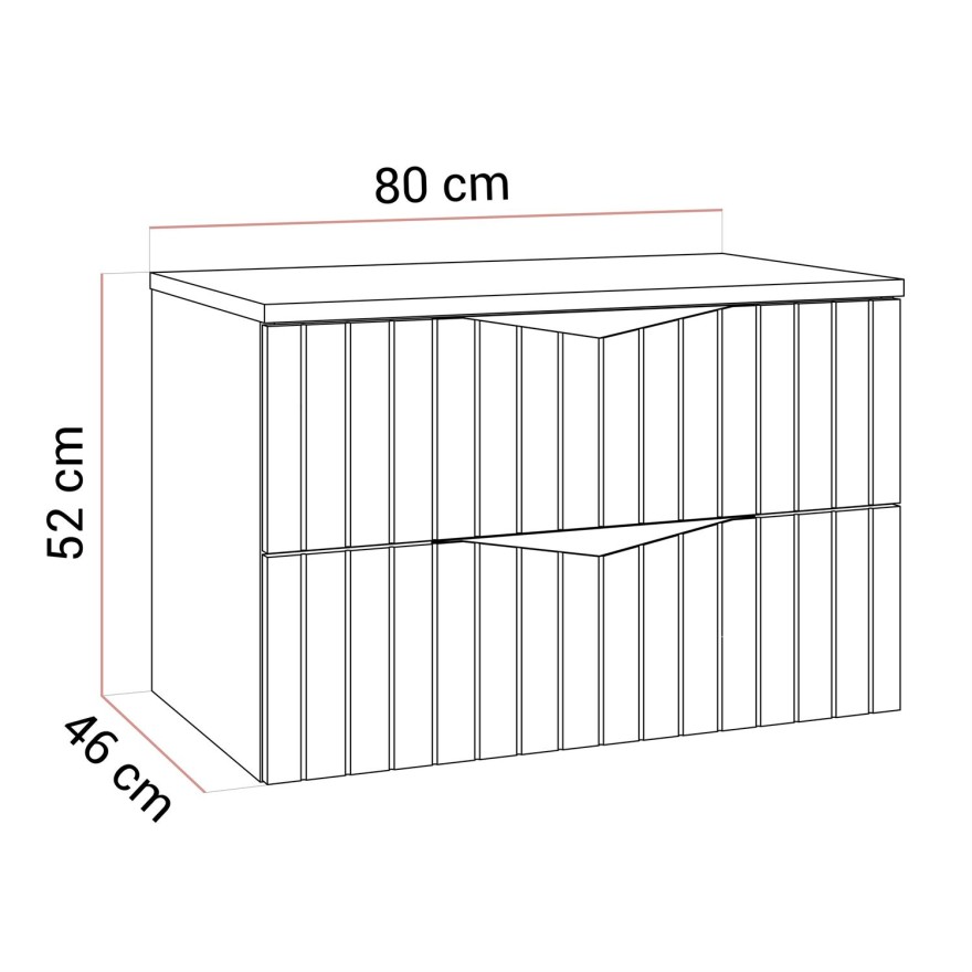 Szafka pod umywalkę HIKARI II 80 cm