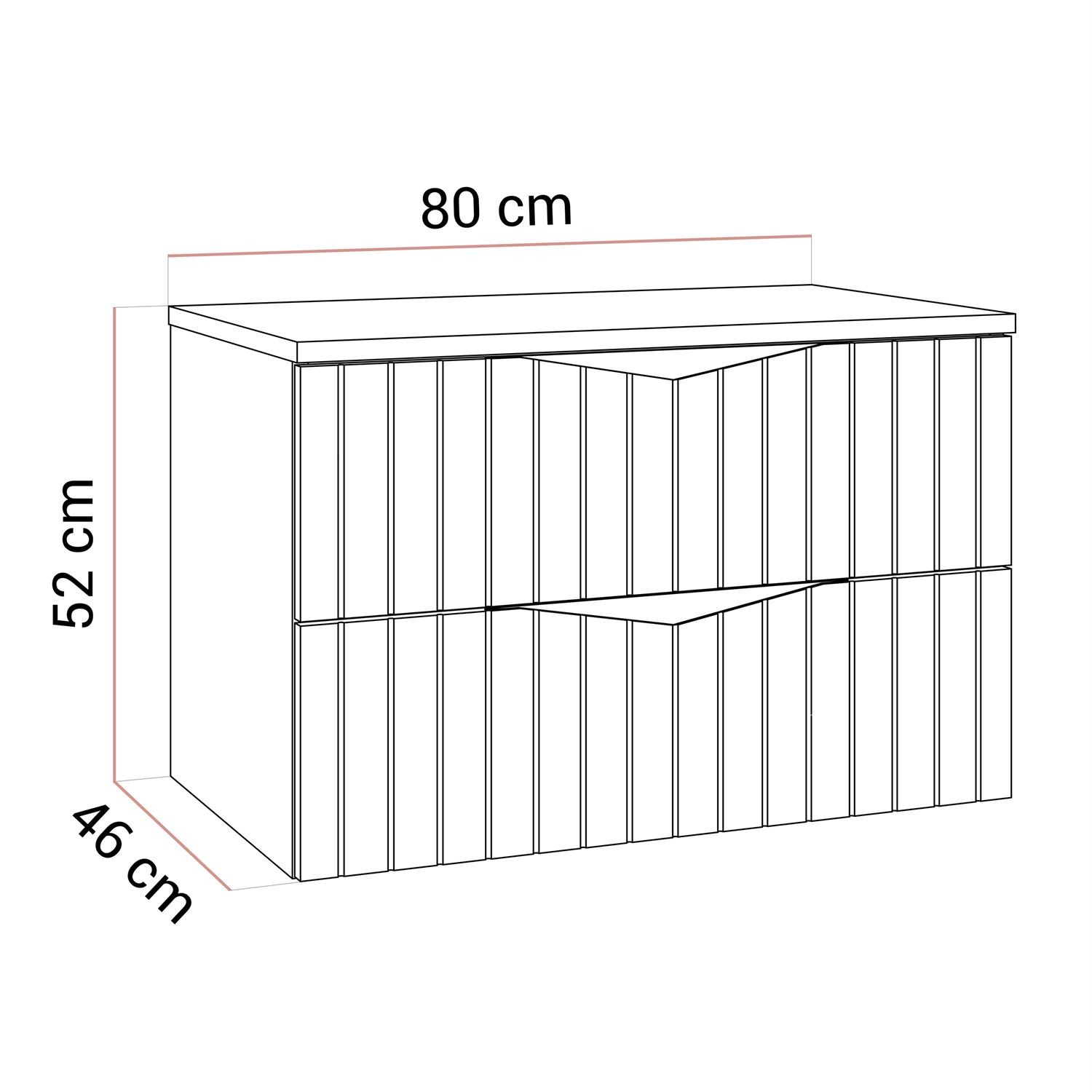 Szafka pod umywalkę HIKARI II 80 cm