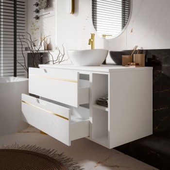 Szafka pod umywalkę OPIUM II 80 cm z regałem