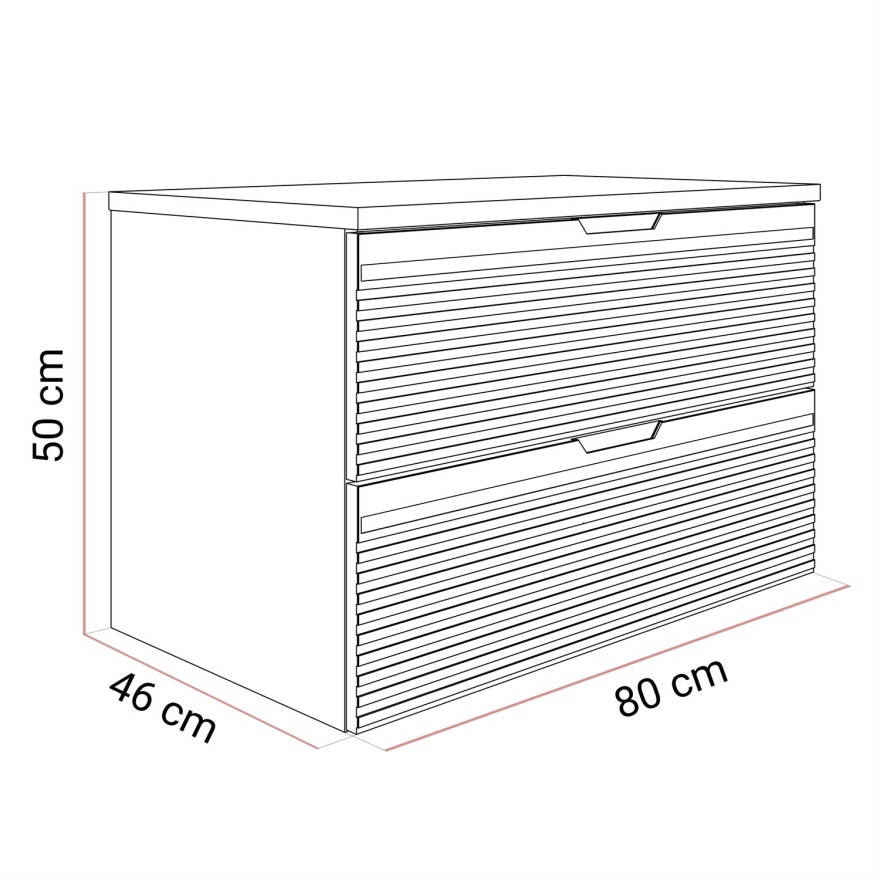 Szafka do łazienki ARTEMIS II 80 cm