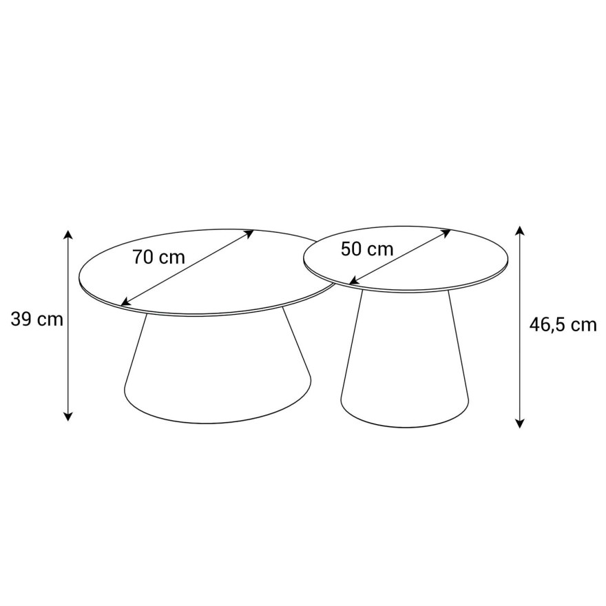 Okrągła ława 2w1 CARTELLE biały marmur