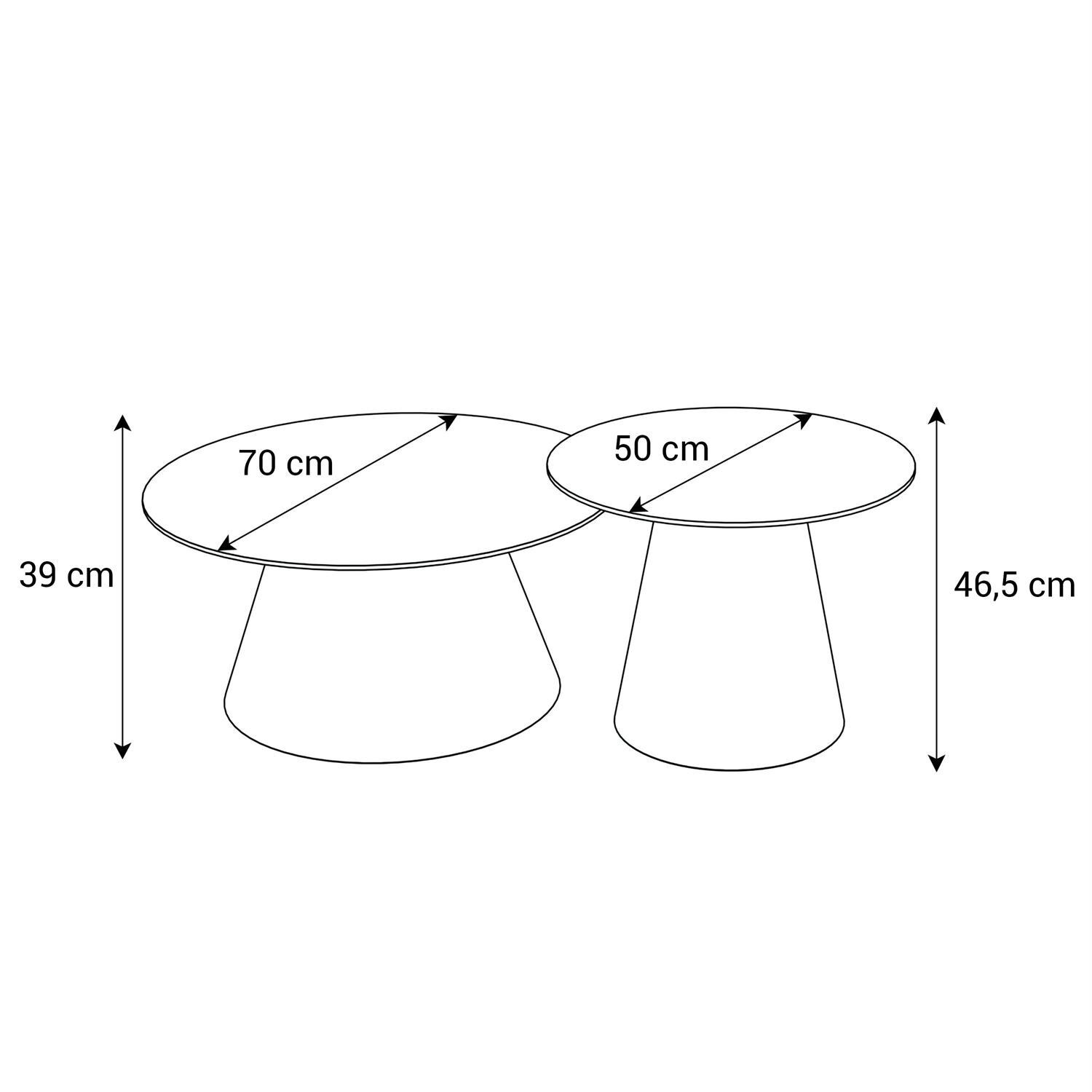 Okrągła ława 2w1 CARTELLE biały marmur