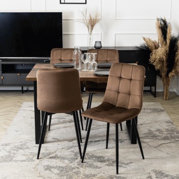 Krzesło tapicerowane PIK na czarnych nóżkach