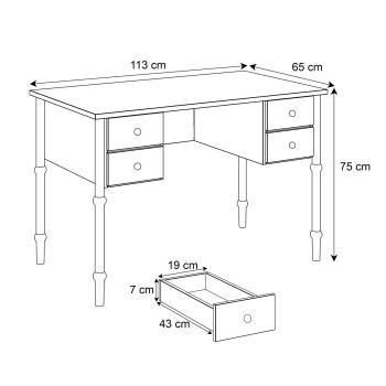 Biurko dziecięce BABUSHKA