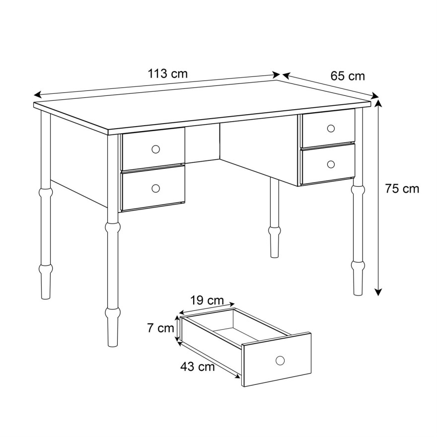 Biurko dziecięce BABUSHKA