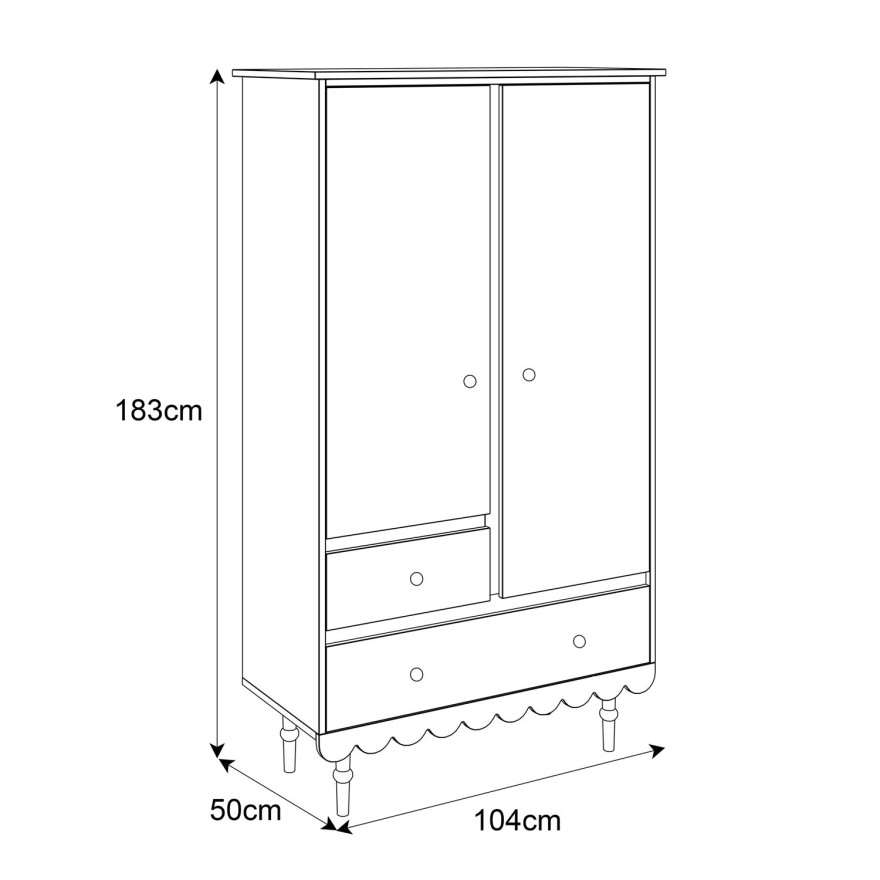 Szafa dwudrzwiowa BABUSHKA