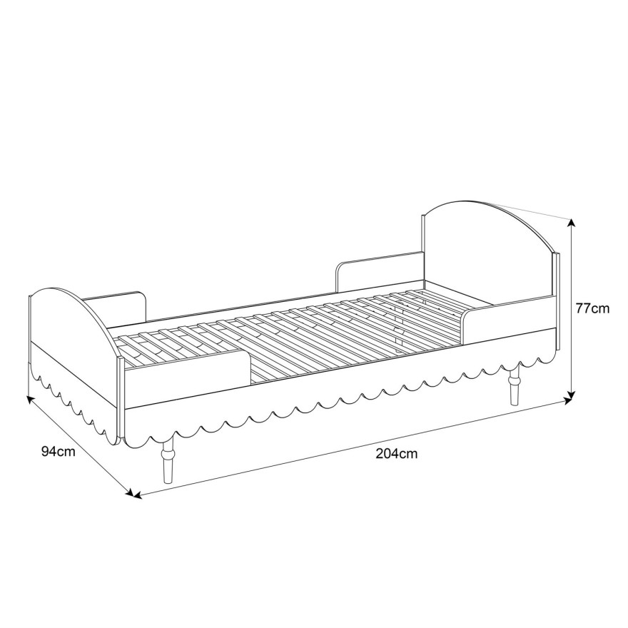 Łóżko dziecięce BABUSHKA 90x200 cm