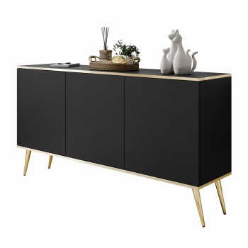 Komoda trzydrzwiowa OXFORD K160 na złotych nóżkach