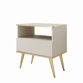 Stolik nocny OXFORD na złotych nóżkach