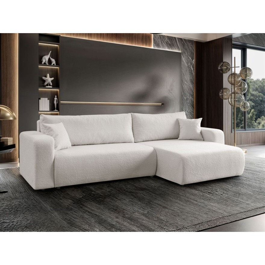 Narożnik tapicerowany VESPO XL z funkcją spania i pojemnikiem na pościel