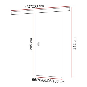 Drzwi przesuwne WAYATT z uchwytem