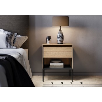 Stolik nocny VISSO VI-10 dąb linearny