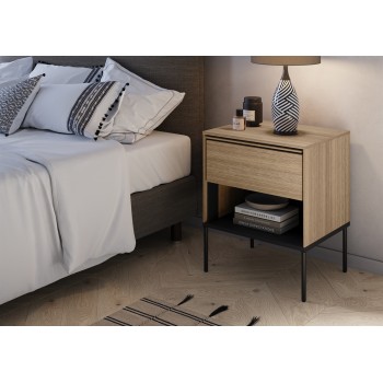 Stolik nocny VISSO VI-10 dąb linearny