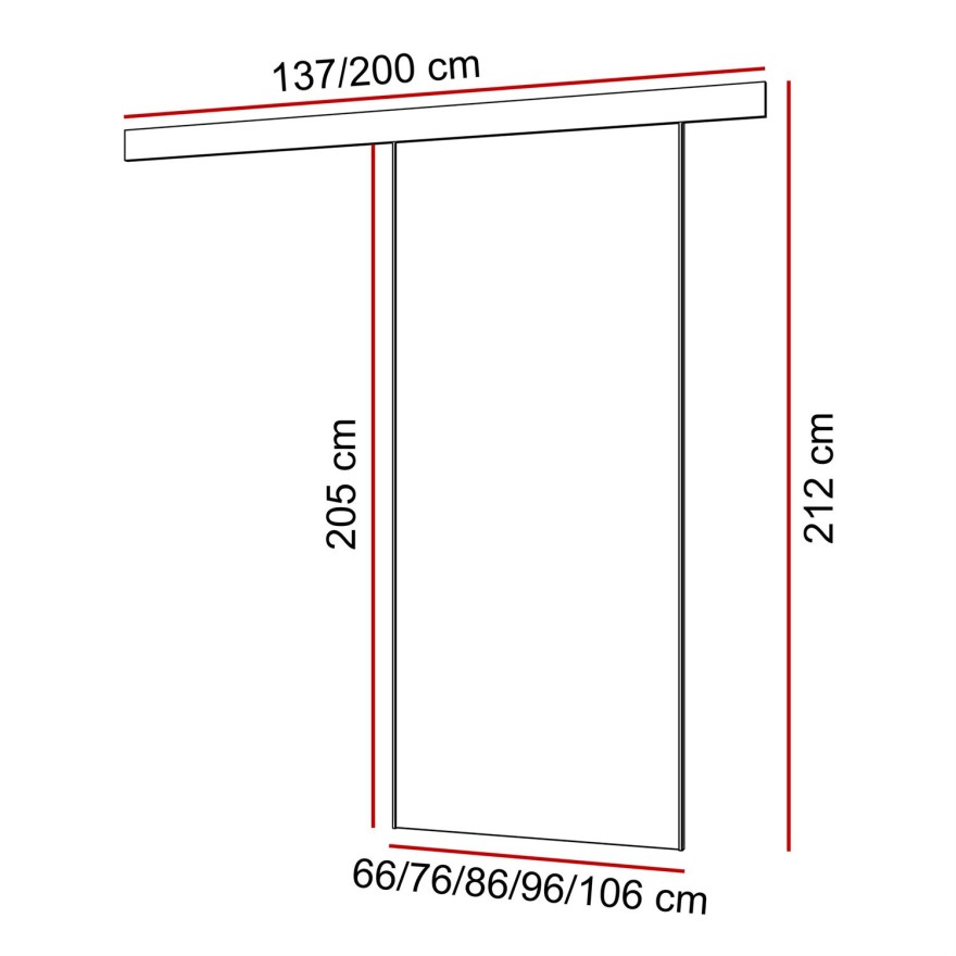 Drzwi pokojowe HINOKI z uchwytem