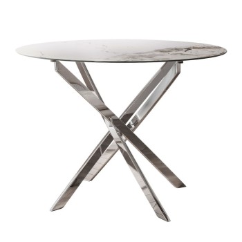 Okrągły stół BEIRA II 90 cm ceramiczny blat