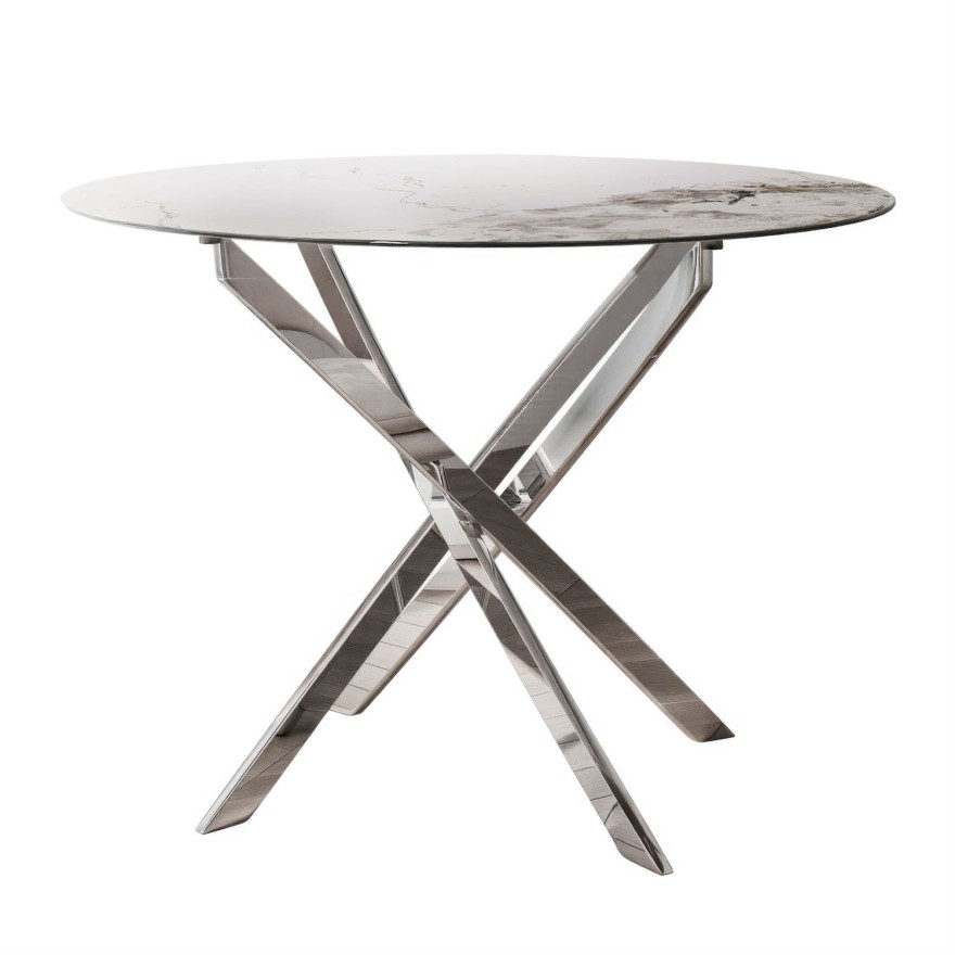 Okrągły stół BEIRA II 90 cm ceramiczny blat