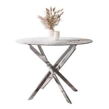 Okrągły stół BEIRA II 90 cm ceramiczny blat