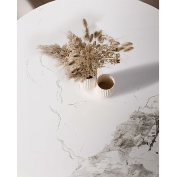 Okrągły stół BEIRA II 90 cm ceramiczny blat