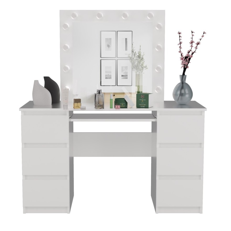 Toaletka CASSIE PLUS z lustrem i oświetleniem LED