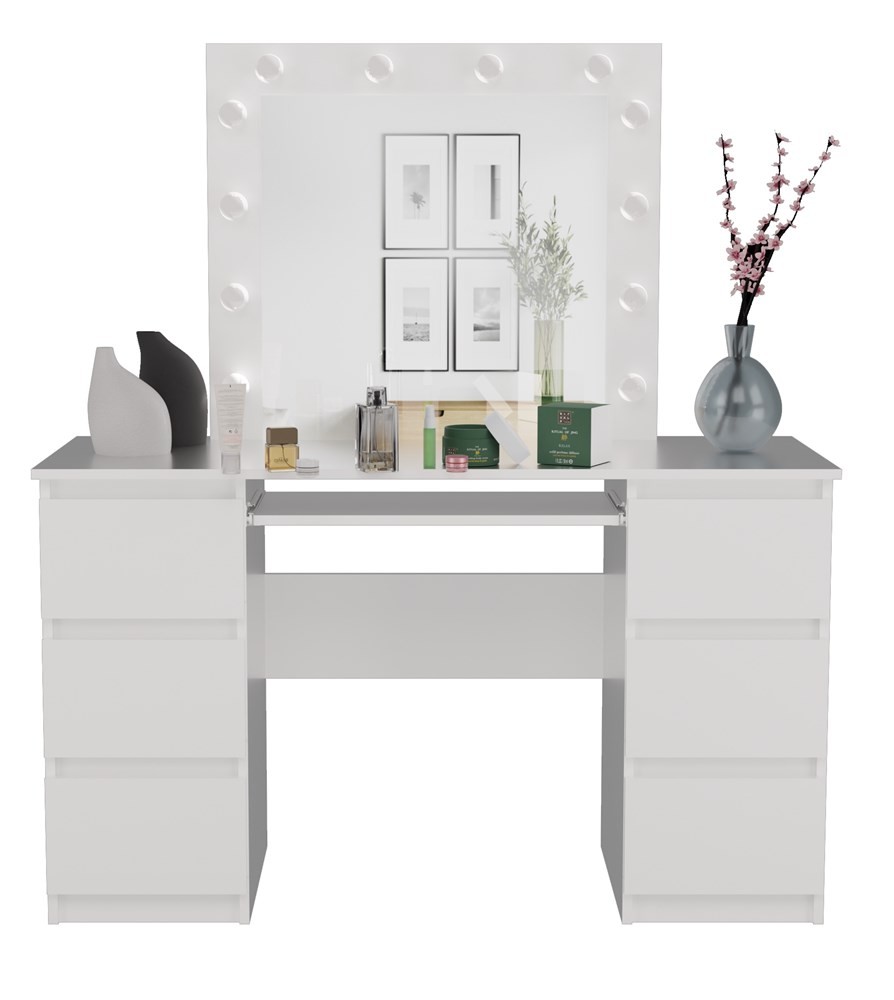 Toaletka CASSIE PLUS z lustrem i oświetleniem LED