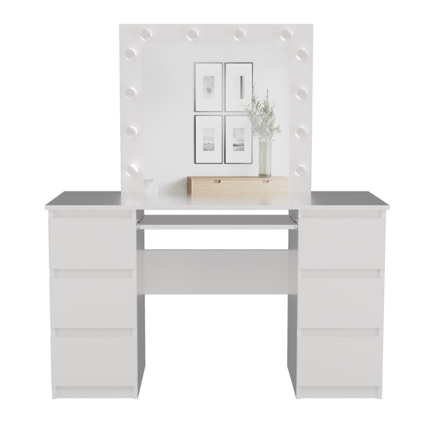 Toaletka CASSIE PLUS z lustrem i oświetleniem LED